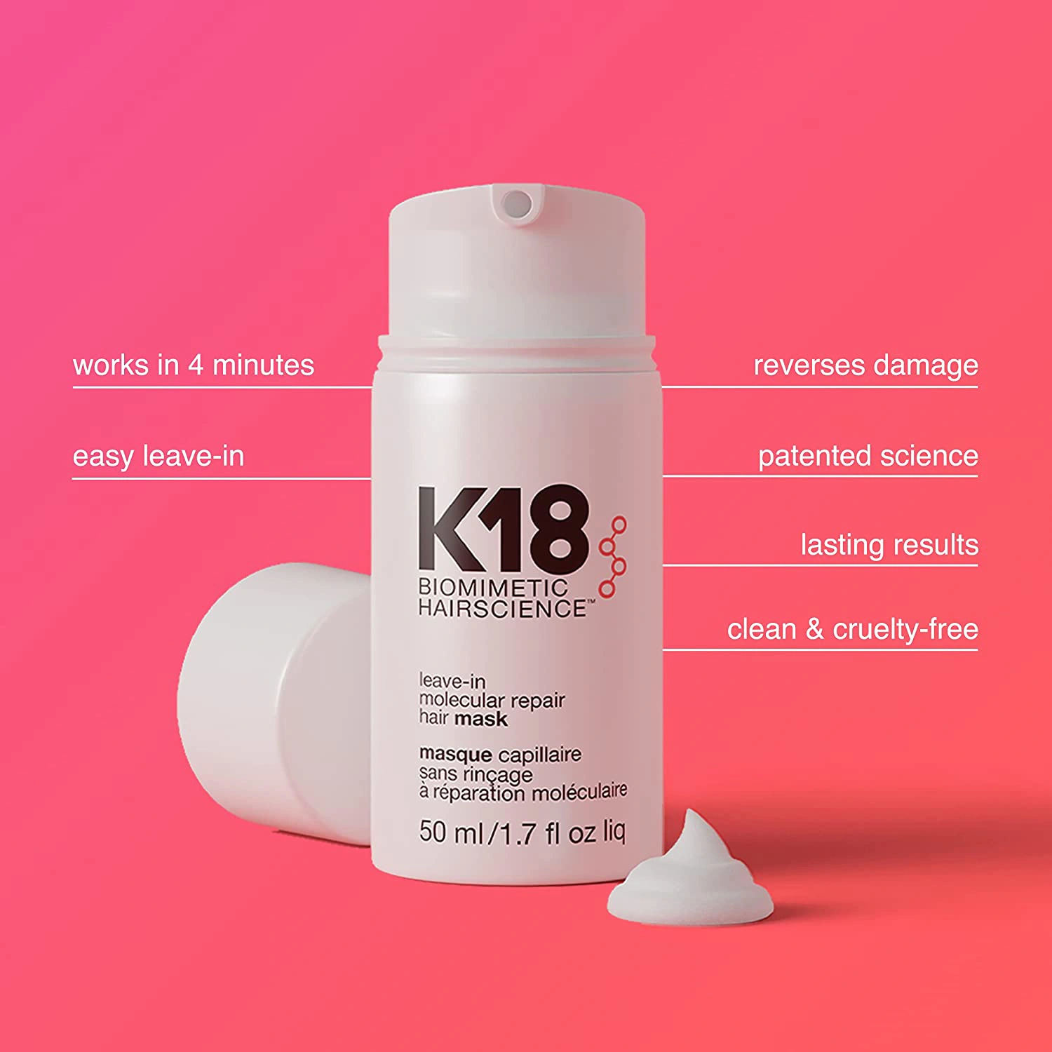 K18 Leave-In Molecular Repair Hair Mask - 50ml képe 1